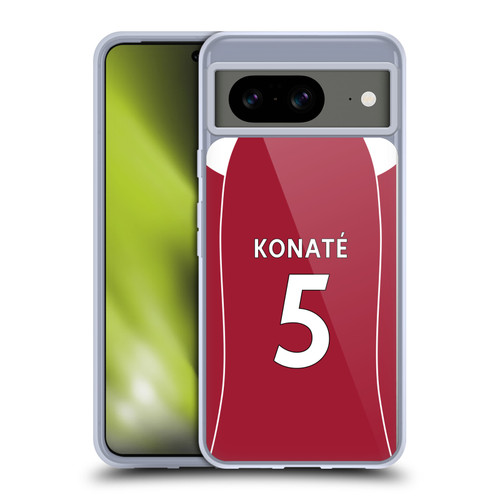 Liverpool Football Club 2025/26 Players Home Kit 2nd Group Ibrahima Konaté Soft Gel Case for Google Pixel 8
