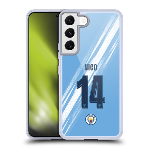 Manchester City Man City FC 2025/26 Players Home Kit 2nd Group Nico González Soft Gel Case for Samsung Galaxy S22 5G