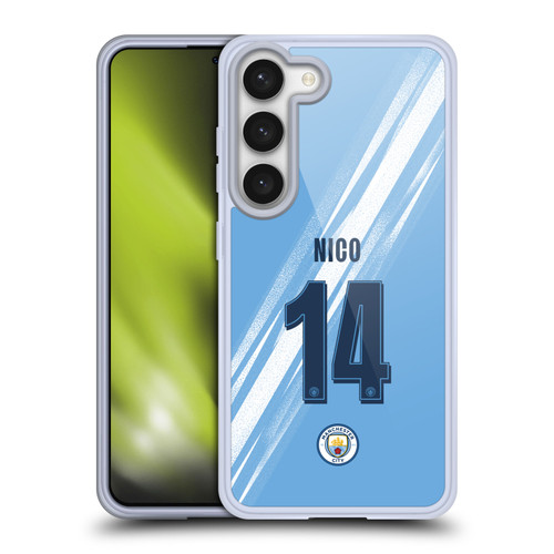 Manchester City Man City FC 2025/26 Players Home Kit 2nd Group Nico González Soft Gel Case for Samsung Galaxy S23 5G