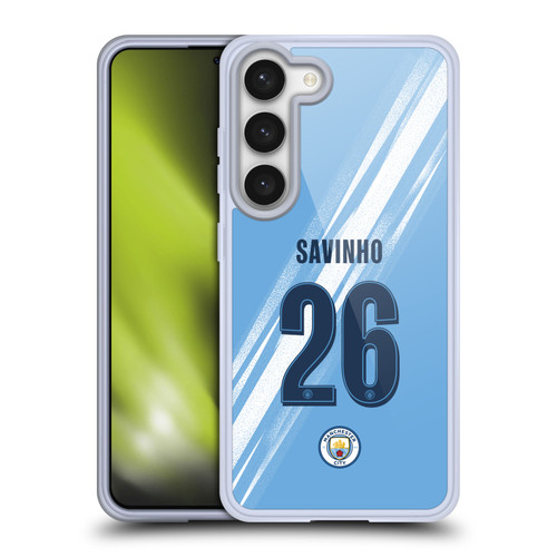 Manchester City Man City FC 2025/26 Players Home Kit 2nd Group Savinho Soft Gel Case for Samsung Galaxy S23 5G