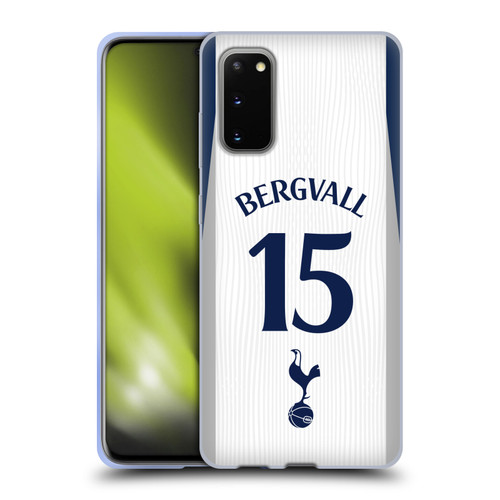 Tottenham Hotspur F.C. 2025/26 Players Home Kit 2nd Group Lucas Bergvall Soft Gel Case for Samsung Galaxy S20 / S20 5G