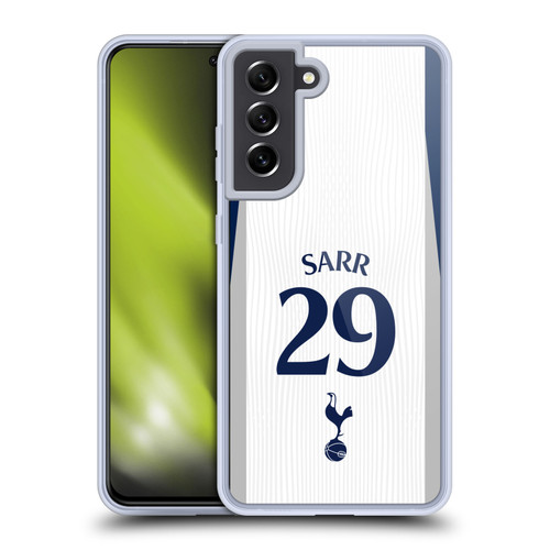 Tottenham Hotspur F.C. 2025/26 Players Home Kit 2nd Group Pape Matar Sarr Soft Gel Case for Samsung Galaxy S21 FE 5G