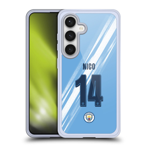 Manchester City Man City FC 2025/26 Players Home Kit 2nd Group Nico González Soft Gel Case for Samsung Galaxy S24 5G