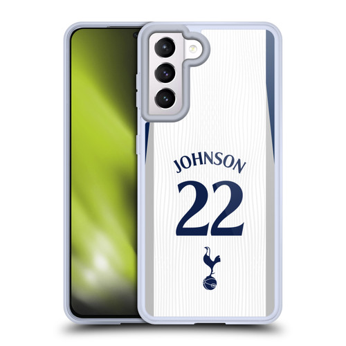 Tottenham Hotspur F.C. 2025/26 Players Home Kit 2nd Group Brennan Johnson Soft Gel Case for Samsung Galaxy S21 5G