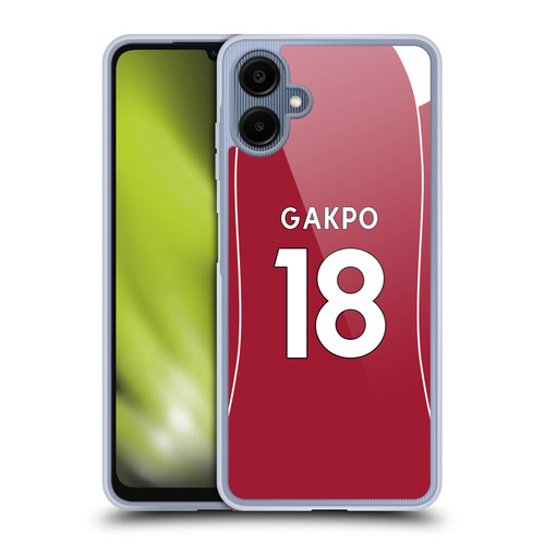Liverpool Football Club 2025/26 Players Home Kit 2nd Group Cody Gakpo Soft Gel Case for Samsung Galaxy A06 4G