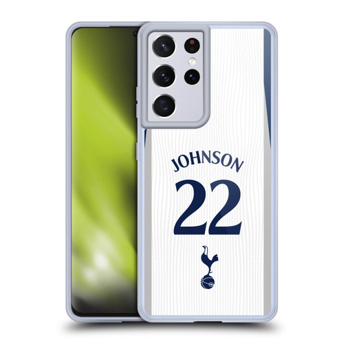 Tottenham Hotspur F.C. 2025/26 Players Home Kit 2nd Group Brennan Johnson Soft Gel Case for Samsung Galaxy S21 Ultra 5G