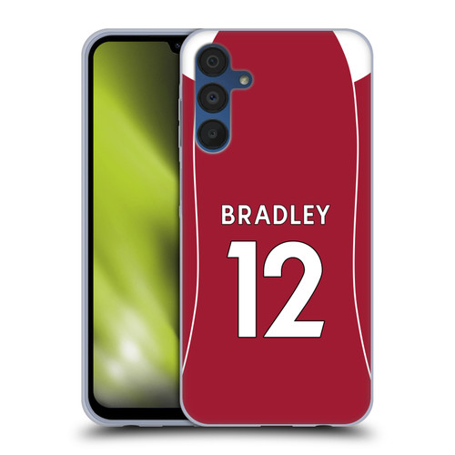 Liverpool Football Club 2025/26 Players Home Kit 2nd Group Conor Bradley Soft Gel Case for Samsung Galaxy A15