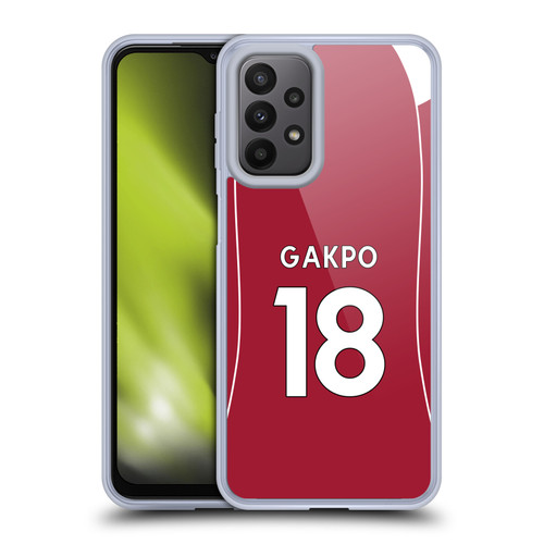 Liverpool Football Club 2025/26 Players Home Kit 2nd Group Cody Gakpo Soft Gel Case for Samsung Galaxy A23 / 5G (2022)