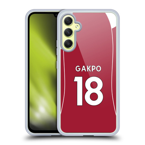 Liverpool Football Club 2025/26 Players Home Kit 2nd Group Cody Gakpo Soft Gel Case for Samsung Galaxy A34 5G Liverpool Football Club 2025/26 Players Home Kit 2nd Group Cody Gakpo Soft Gel Case for Samsung Galaxy A34 5G