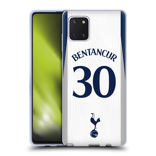 Tottenham Hotspur F.C. 2025/26 Players Home Kit 2nd Group Rodrigo Bentancur Soft Gel Case for Samsung Galaxy Note10 Lite