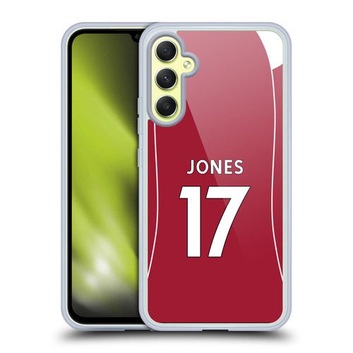 Liverpool Football Club 2025/26 Players Home Kit 2nd Group Curtis Jones Soft Gel Case for Samsung Galaxy A34 5G