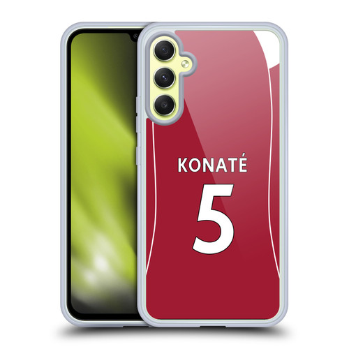 Liverpool Football Club 2025/26 Players Home Kit 2nd Group Ibrahima Konaté Soft Gel Case for Samsung Galaxy A34 5G