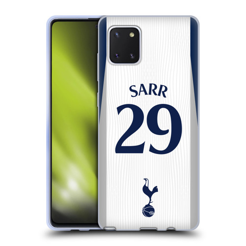 Tottenham Hotspur F.C. 2025/26 Players Home Kit 2nd Group Pape Matar Sarr Soft Gel Case for Samsung Galaxy Note10 Lite