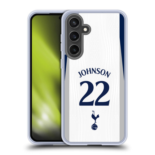 Tottenham Hotspur F.C. 2025/26 Players Home Kit 2nd Group Brennan Johnson Soft Gel Case for Samsung Galaxy S24 FE