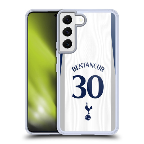 Tottenham Hotspur F.C. 2025/26 Players Home Kit 2nd Group Rodrigo Bentancur Soft Gel Case for Samsung Galaxy S22 5G
