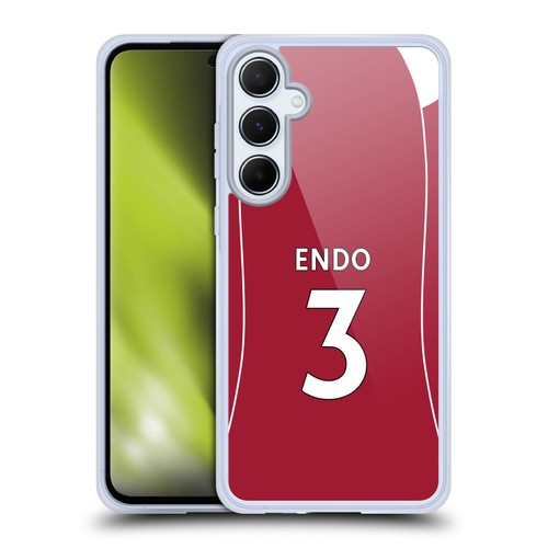 Liverpool Football Club 2025/26 Players Home Kit 2nd Group Wataru Endō Soft Gel Case for Samsung Galaxy A55 5G
