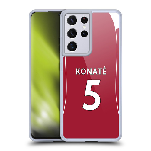 Liverpool Football Club 2025/26 Players Home Kit 2nd Group Ibrahima Konaté Soft Gel Case for Samsung Galaxy S21 Ultra 5G