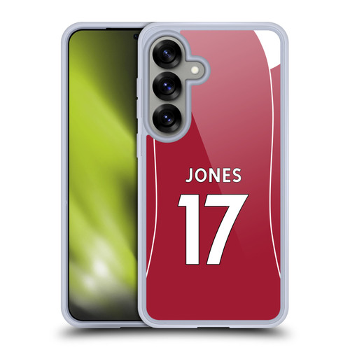 Liverpool Football Club 2025/26 Players Home Kit 2nd Group Curtis Jones Soft Gel Case for Samsung Galaxy S25