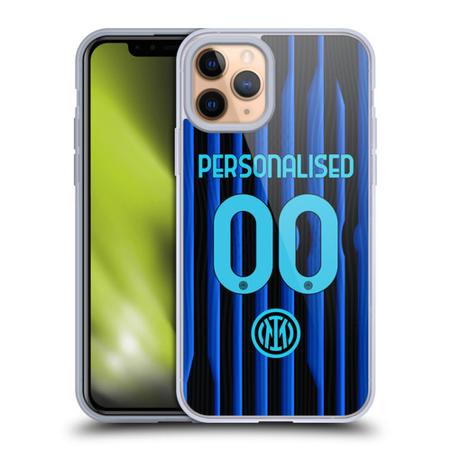 Custom Customised Personalised Inter Milan 2025/26 Players Home Kit Home Soft Gel Case for Apple iPhone 11 Pro