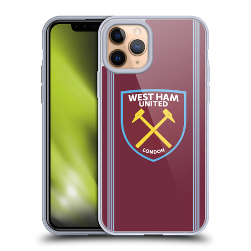 West Ham United FC 2025/26 Crest Kit Home Soft Gel Case for Apple iPhone 11 Pro