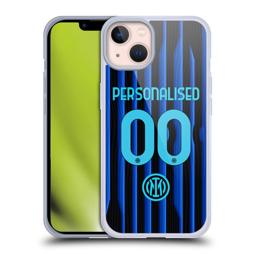 Custom Customised Personalised Inter Milan 2025/26 Players Home Kit Home Soft Gel Case for Apple iPhone 13