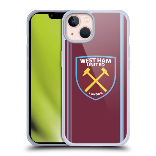 West Ham United FC 2025/26 Crest Kit Home Soft Gel Case for Apple iPhone 13