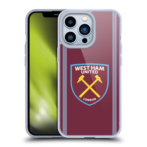 West Ham United FC 2025/26 Crest Kit Home Soft Gel Case for Apple iPhone 13 Pro
