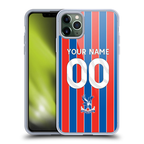 Custom Customised Personalised Crystal Palace Football Club 2025/26 Kit Home Soft Gel Case for Apple iPhone 11 Pro Max