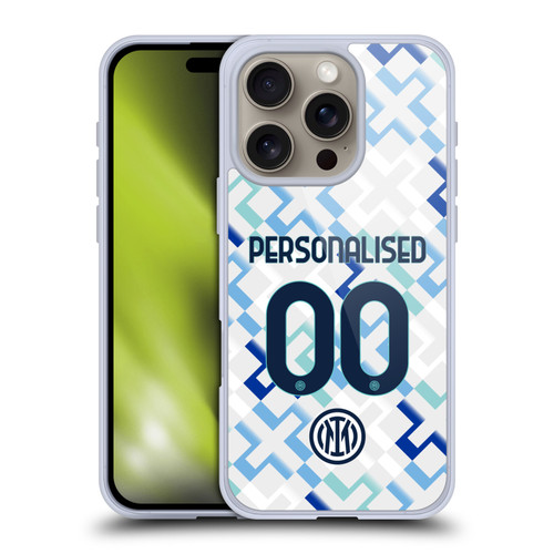 Custom Customised Personalised Inter Milan 2025/26 Players Home Kit Away Soft Gel Case for Apple iPhone 16 Pro
