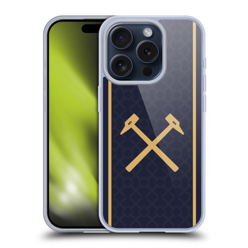 West Ham United FC 2025/26 Crest Kit Third Soft Gel Case for Apple iPhone 15 Pro
