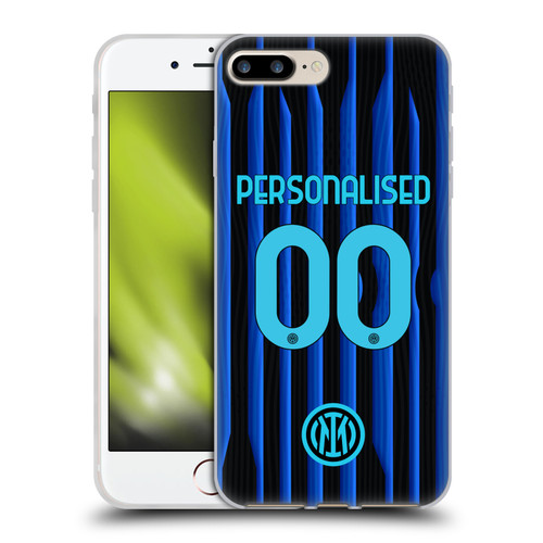Custom Customised Personalised Inter Milan 2025/26 Players Home Kit Home Soft Gel Case for Apple iPhone 7 Plus / iPhone 8 Plus