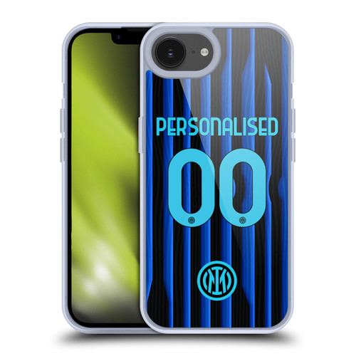 Custom Customised Personalised Inter Milan 2025/26 Players Home Kit Home Soft Gel Case for Apple iPhone 16e