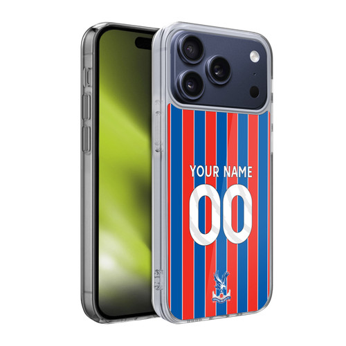 Custom Customised Personalised Crystal Palace Football Club 2025/26 Kit Home Soft Gel Case for Apple iPhone 17 Pro