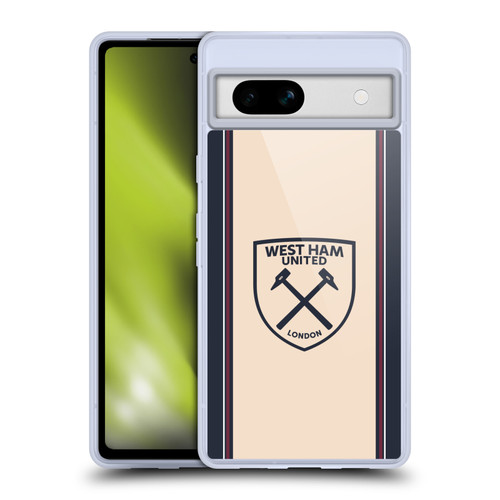 West Ham United FC 2025/26 Crest Kit Away Soft Gel Case for Google Pixel 7a