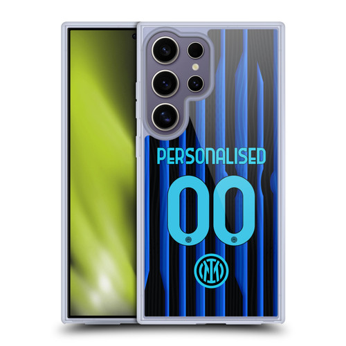 Custom Customised Personalised Inter Milan 2025/26 Players Home Kit Home Soft Gel Case for Samsung Galaxy S25 Ultra