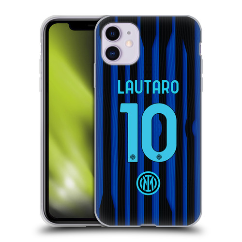 Fc Internazionale Milano 2025/26 Players Home Kit Lautaro Martínez Soft Gel Case for Apple iPhone 11