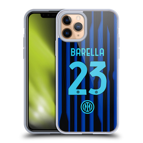 Fc Internazionale Milano 2025/26 Players Home Kit Nicolò Barella Soft Gel Case for Apple iPhone 11 Pro & MagSafe