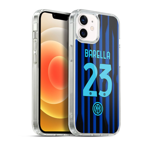 Fc Internazionale Milano 2025/26 Players Home Kit Nicolò Barella Soft Gel Case for Apple iPhone 12 / iPhone 12 Pro & MagSafe