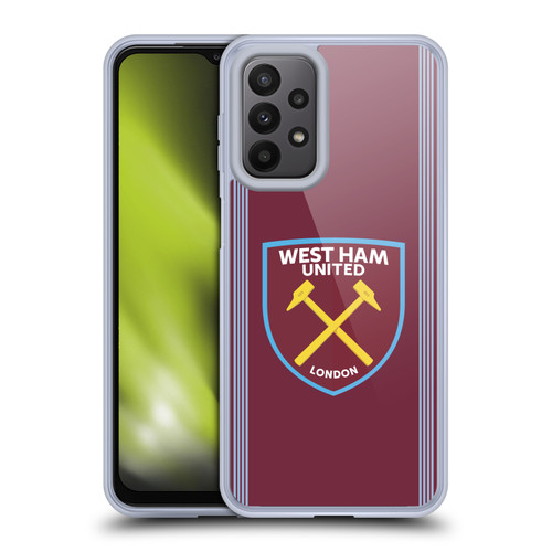 West Ham United FC 2025/26 Crest Kit Home Soft Gel Case for Samsung Galaxy A23 / 5G (2022)
