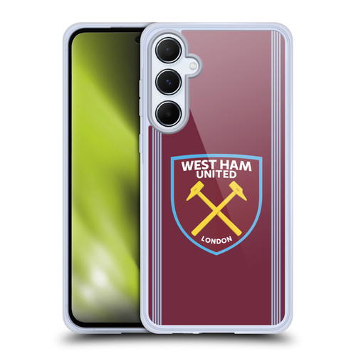 West Ham United FC 2025/26 Crest Kit Home Soft Gel Case for Samsung Galaxy A55 5G