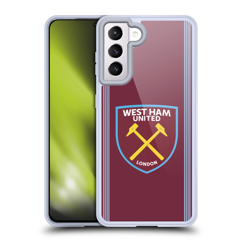 West Ham United FC 2025/26 Crest Kit Home Soft Gel Case for Samsung Galaxy S21 5G