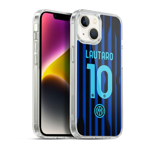 Fc Internazionale Milano 2025/26 Players Home Kit Lautaro Martínez Soft Gel Case for Apple iPhone 14