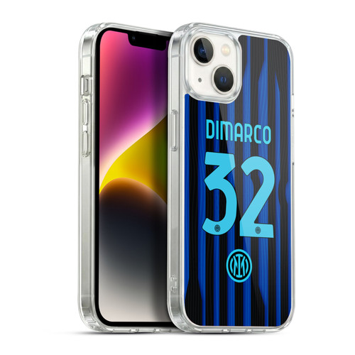 Fc Internazionale Milano 2025/26 Players Home Kit Federico Dimarco Soft Gel Case for Apple iPhone 14 Plus & MagSafe