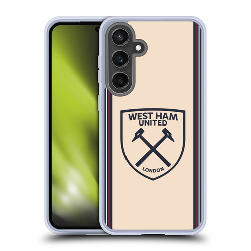 West Ham United FC 2025/26 Crest Kit Away Soft Gel Case for Samsung Galaxy S24 FE