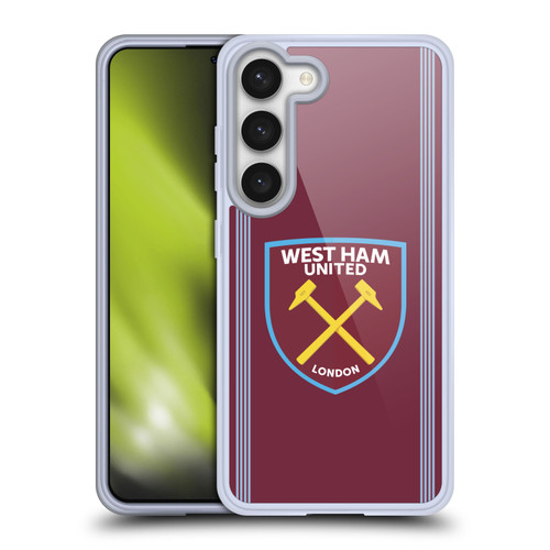 West Ham United FC 2025/26 Crest Kit Home Soft Gel Case for Samsung Galaxy S23 5G