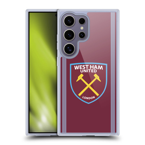 West Ham United FC 2025/26 Crest Kit Home Soft Gel Case for Samsung Galaxy S25 Ultra