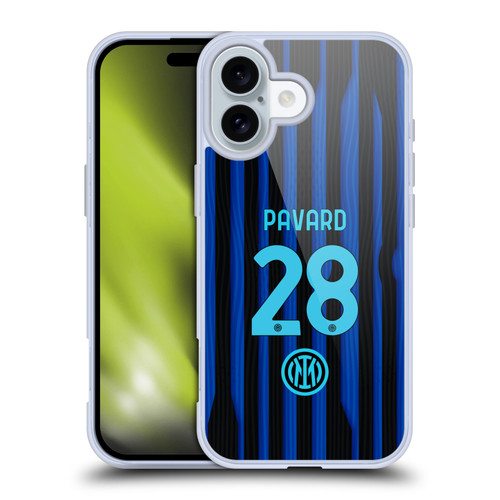 Fc Internazionale Milano 2025/26 Players Home Kit Benjamin Pavard Soft Gel Case for Apple iPhone 16
