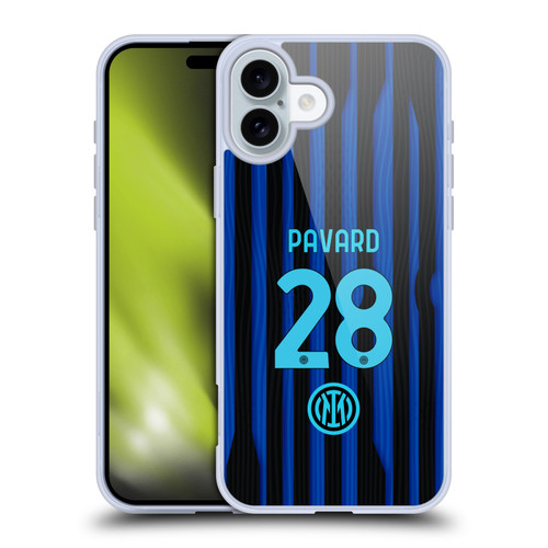 Fc Internazionale Milano 2025/26 Players Home Kit Benjamin Pavard Soft Gel Case for Apple iPhone 16 Plus