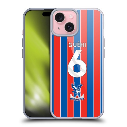 Crystal Palace FC 2025/26 Players Home Kit Marc Guéhi Soft Gel Case for Apple iPhone 15
