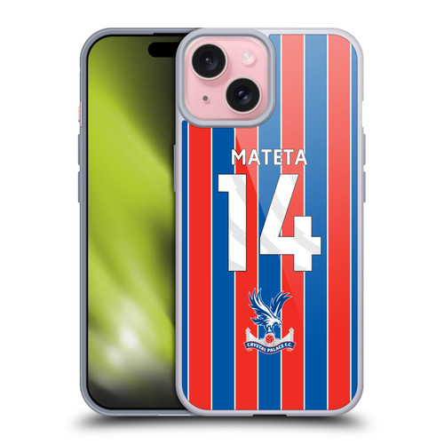Crystal Palace FC 2025/26 Players Home Kit Jean-Philippe Mateta Soft Gel Case for Apple iPhone 15